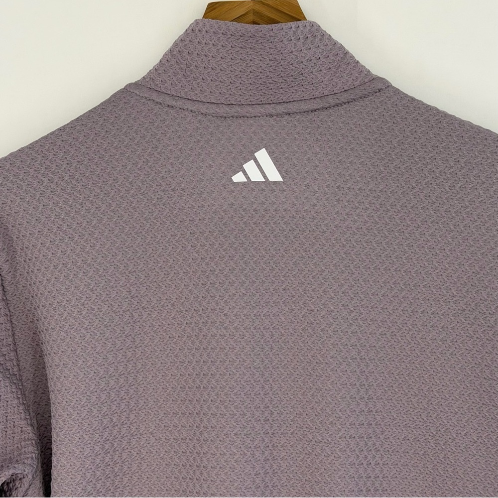 Adidas Women's Ultimate365 Textured Golf Jacket Preloved Fig Color Size Large - Picture 2 of 9
